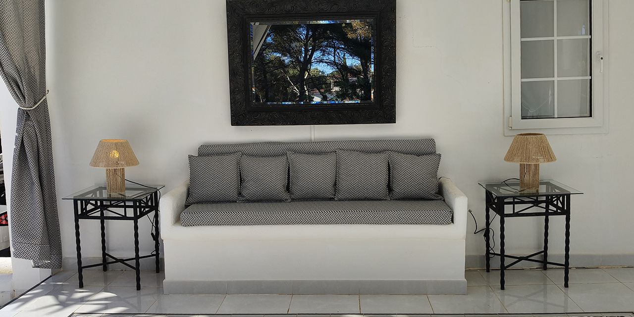 Coin détente extérieur, villa à Minorque